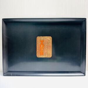 Vintage Couroc of Monterey Serving Tray PGA Tour Golfer Black Resin Barware